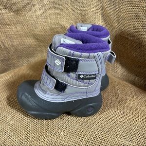 columbia 1283-060 toddler purple pull on snow boot